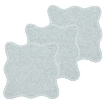 PACK 3 TOALLAS FACIALES 30x30 CM ME-TERRY WAVY GREY BLUE