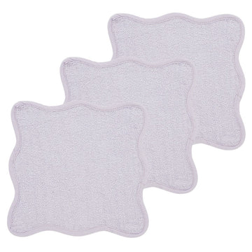 PACK 3 TOALLAS FACIALES 30x30 CM ME-TERRY WAVY SOFT LAVENDER