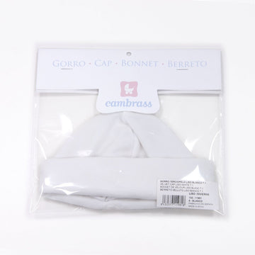 GORRO TERCIOPELO LISO BLANCO T.1