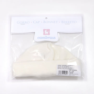 GORRO TERCIOPELO LISO BEIGE T.1