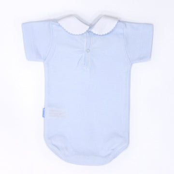 BODY CON CUELLO M.CORTA I. T.18 D.R. LISO CELESTE