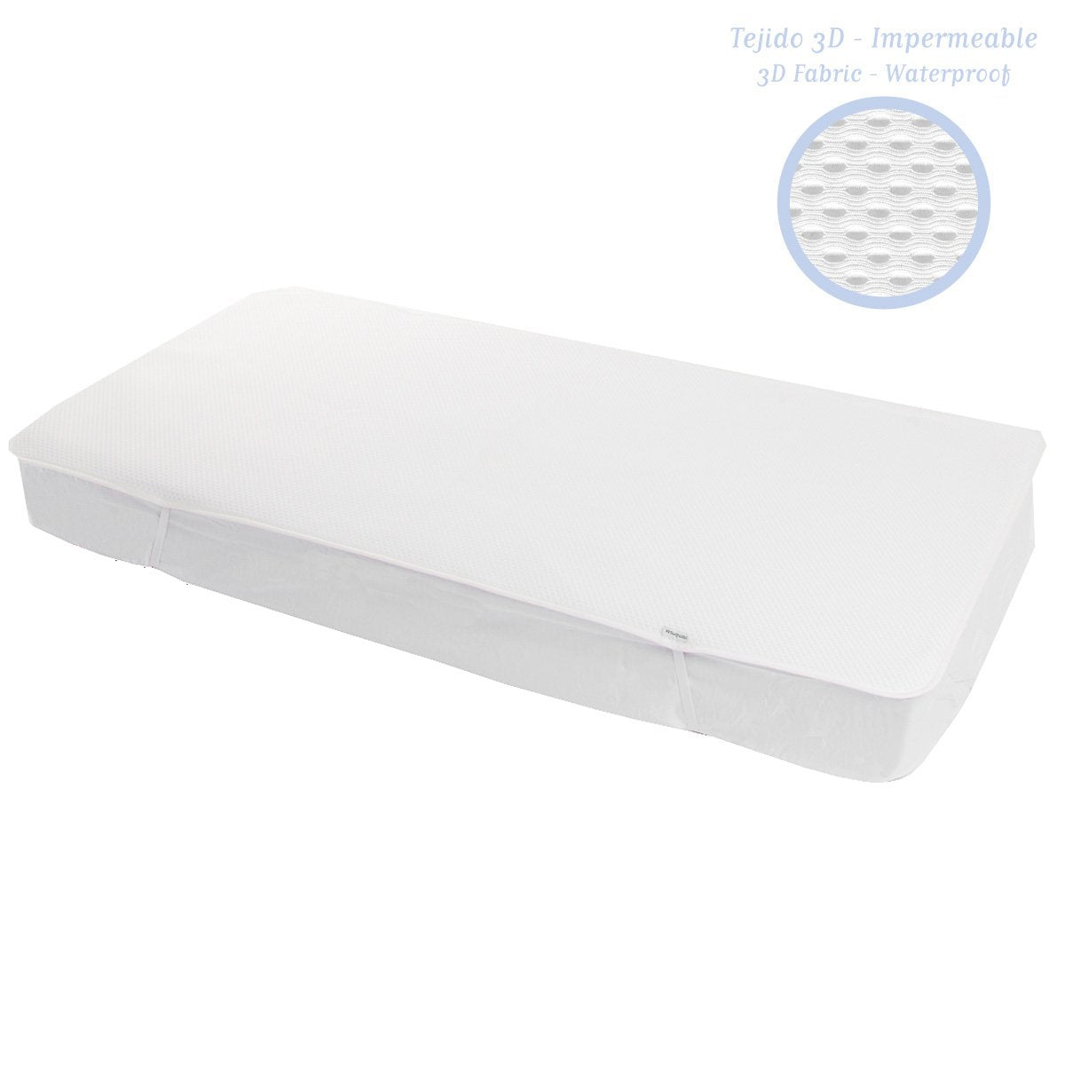 PROTECTOR COLCHON 3D-CUNA 60 60x120x1 CM LISO E UNICO