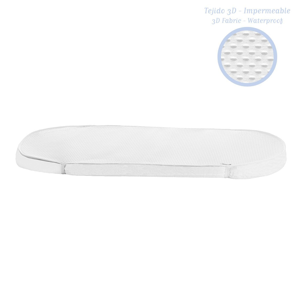 PROTEC.COLCHON 3D-MOISES/CARRO 33x80x1 CM LISO E UNICO