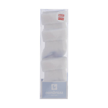 JUEGO 3 CALCETINES PARA BEBE LISO BLANCO T.0000 ( 15 - 16)