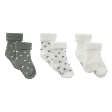 JUEGO 3 CALCETINES PARA BEBE STAR GRIS T.0000 ( 15 - 16)