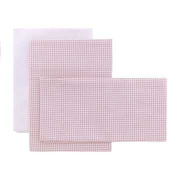 SABANA CUNA 3 PCS (CUNA 60) 100x165x1 CM VICHY10 ROSA