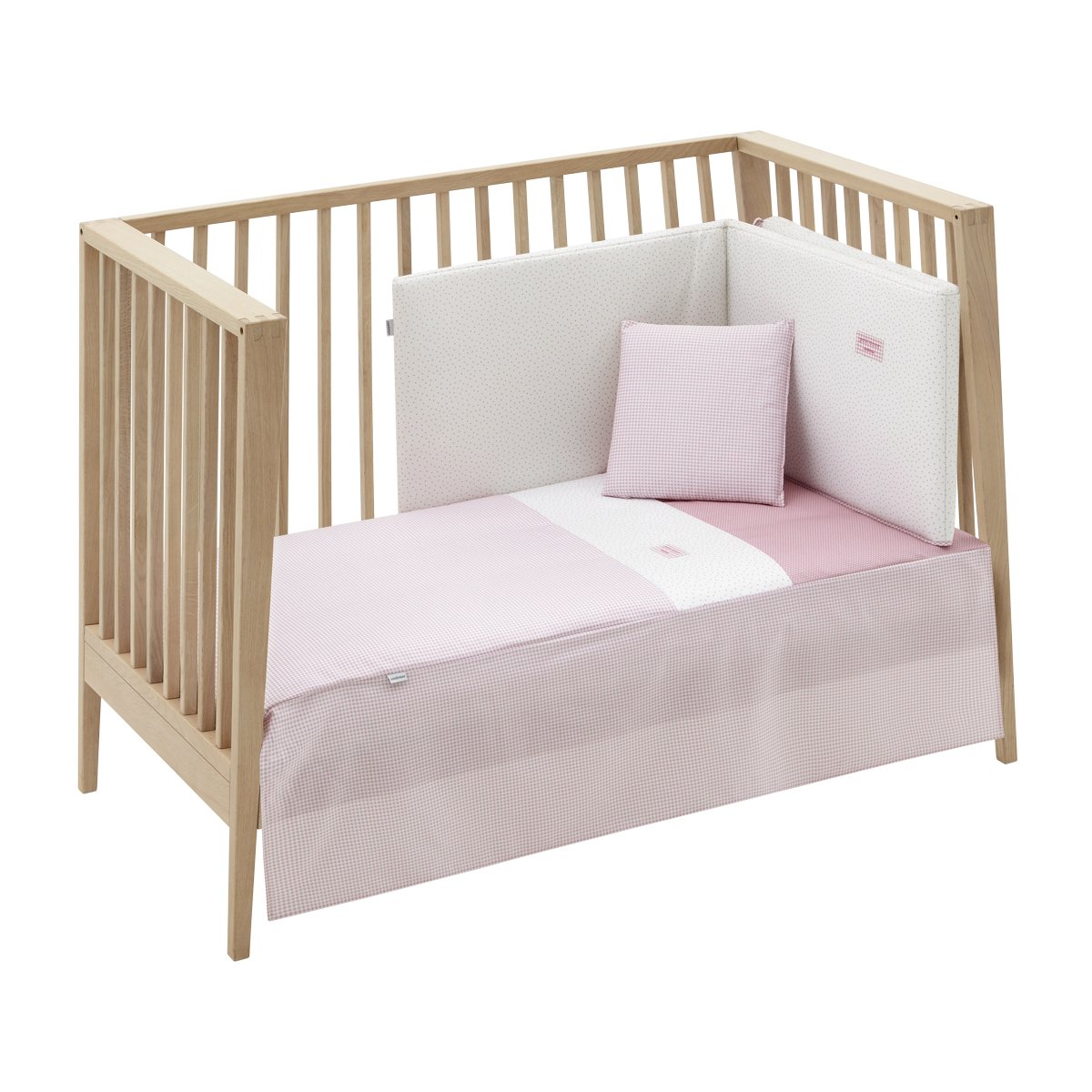 JGO 2 PCS.COLCHA I-V. CUNA 70 VICHY10 ROSA 70x140x3 CM