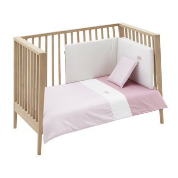 JGO 2 PCS.F.NORDICA CUNA 70 VICHY10 ROSA 110x170x3 CM