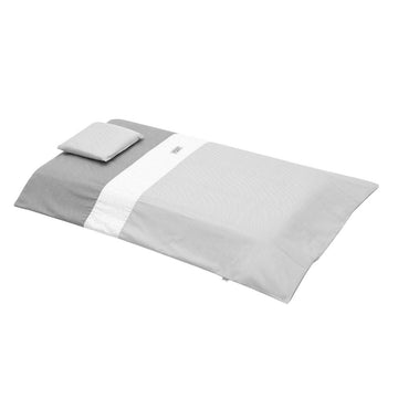 JGO 2 PCS.F.NORDICA CUNA 70 VICHY10 GRIS 110x170x3 CM