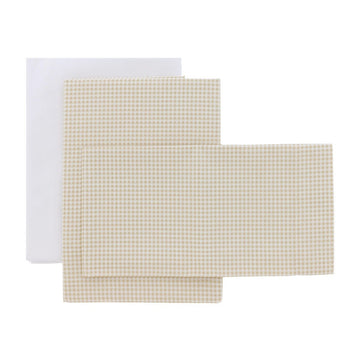 SABANA MOISES/CARRO 3 PCS 80x120x1 CM VICHY10 BEIGE