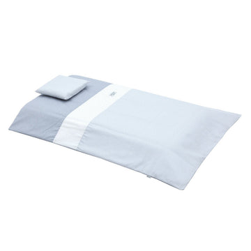 JGO 2 PCS.F.NORDICA CUNA 70 VICHY10 CELESTE 110x170x3 CM