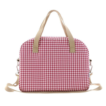 BOLSO MATERNAL PROME VICHY ROJO 18x41x31 CM