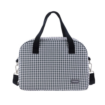 BOLSO MATERNAL PROME VICHY NEGRO 18x41x31 CM