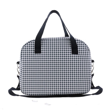 BOLSO MATERNAL PROME VICHY NEGRO 18x41x31 CM