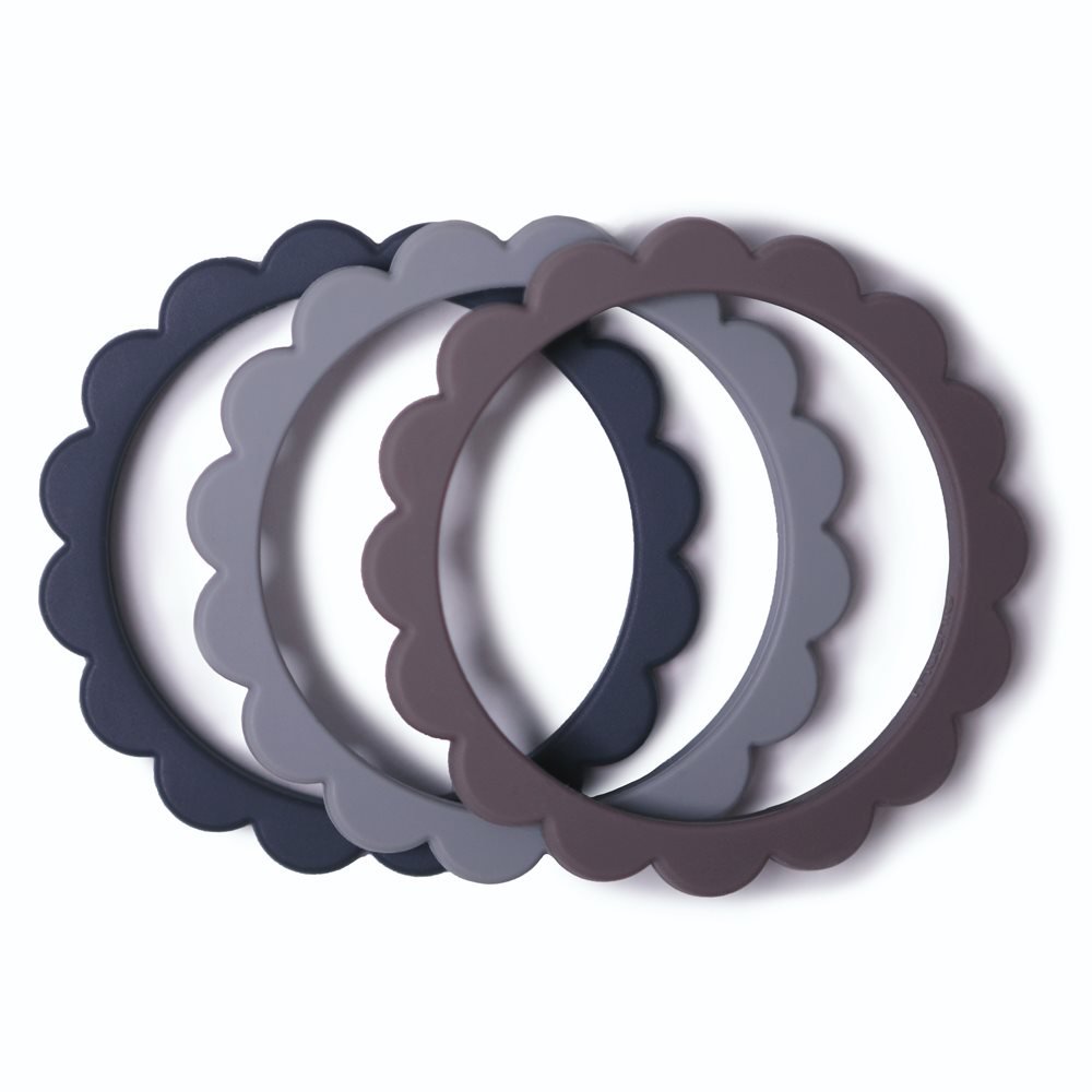 MORDEDOR PACK 3 BRAZALETES FLOWER STEEL-DOVE GRAY-STON 7.5x7.5x0.5 CM