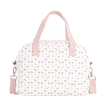 BOLSO MATERNAL PROME AURA BEIGE/FLORES 18x41x31 CM