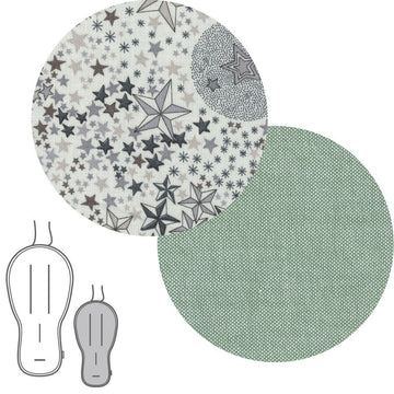 COLCHONETA SILLA UNIVERSAL REVERSIBLE OVALADA STAR LIBERTY VERDE 43x88x1 CM