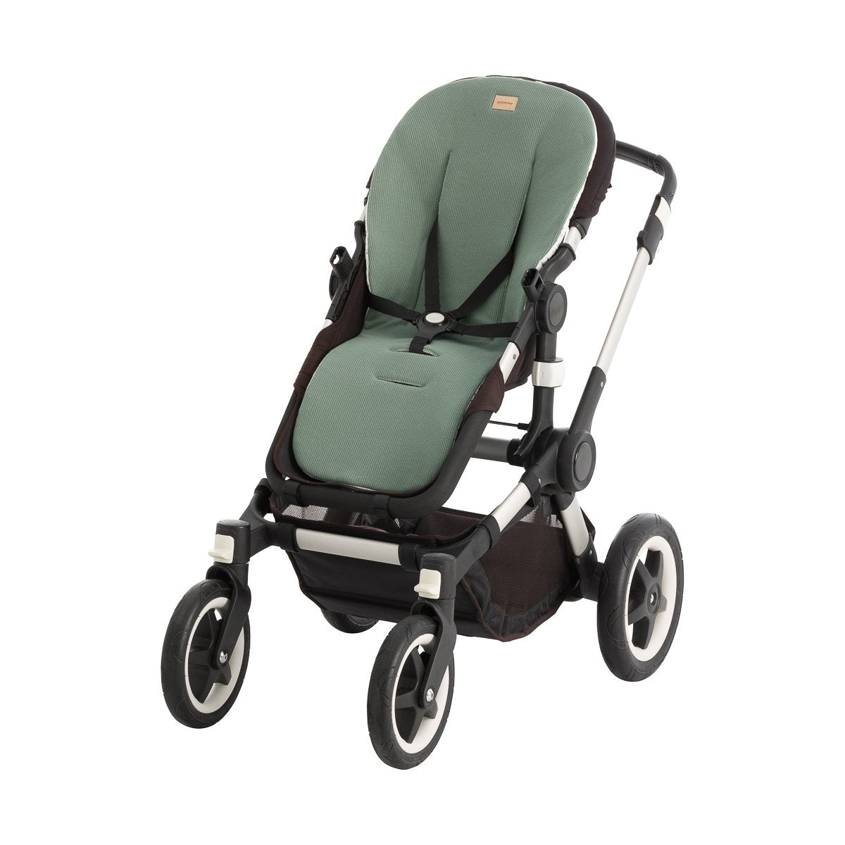 COLCHONETA SILLA UNIVERSAL REVERSIBLE OVALADA ETNIC VERDE 43x88x1 CM