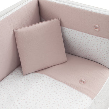 JGO 2 PCS.COLCHA I-V. CUNA 60 PLUMETI ROSA 60x120x3 CM