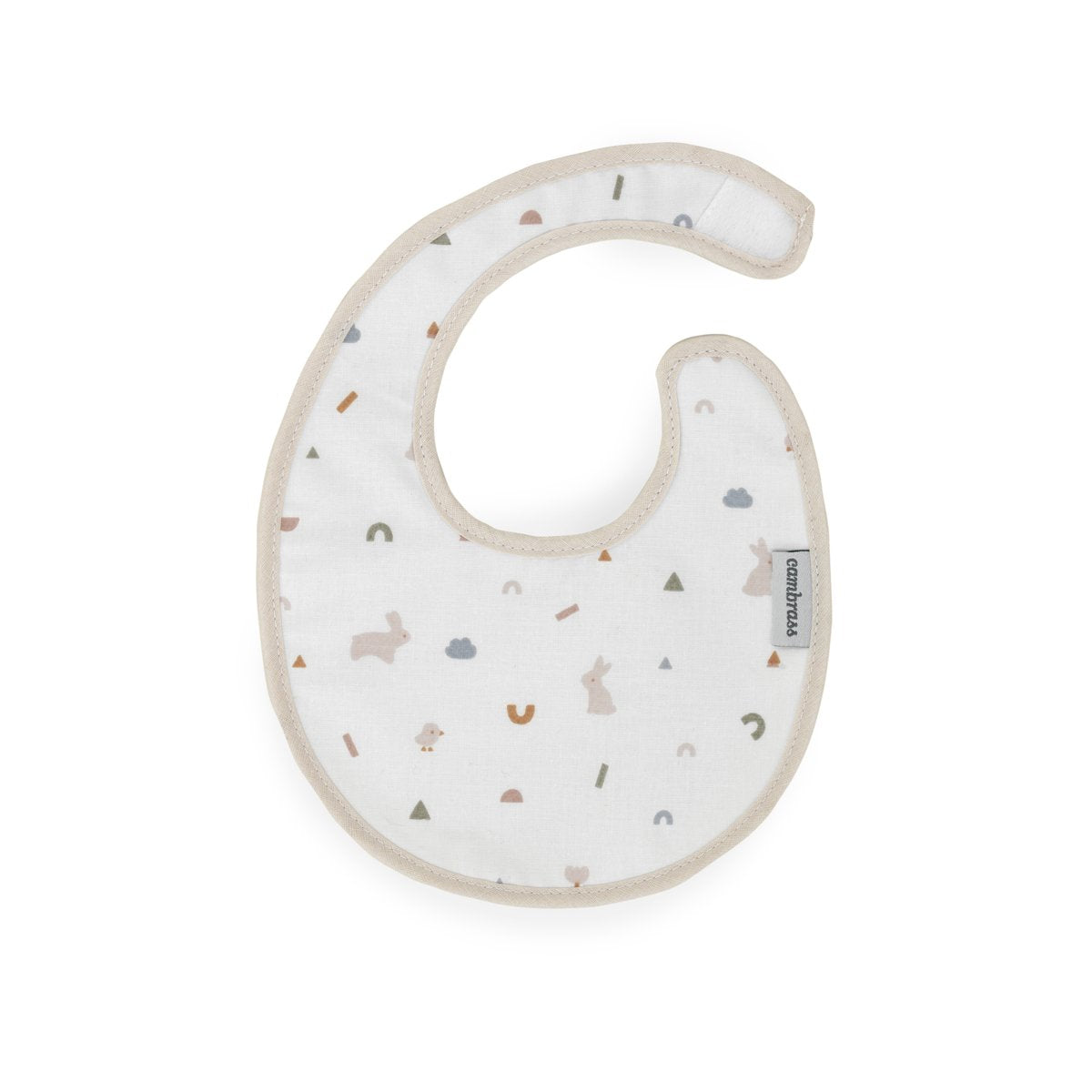 BABERO REDONDO CON VELCRO RABBIT BEIGE 16x19x1 CM