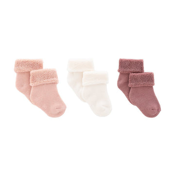 JUEGO 3 CALCETINES PARA BEBE LISO BLUSH T.0000 ( 15 - 16)