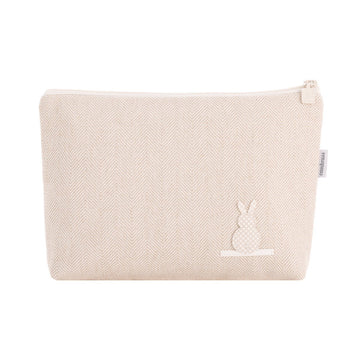 BOLSA ASEO LINO BEIGE 6x28x20 CM