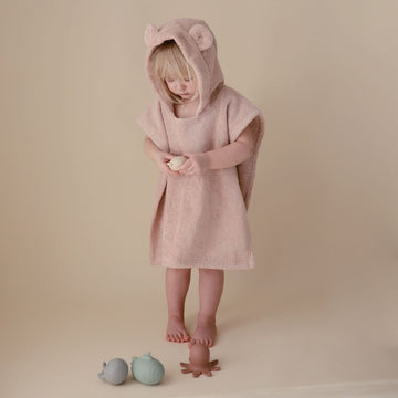 TOALLA PONCHO PARA BEBÉ BEAR BLUSH 44.5x51x0.5 CM