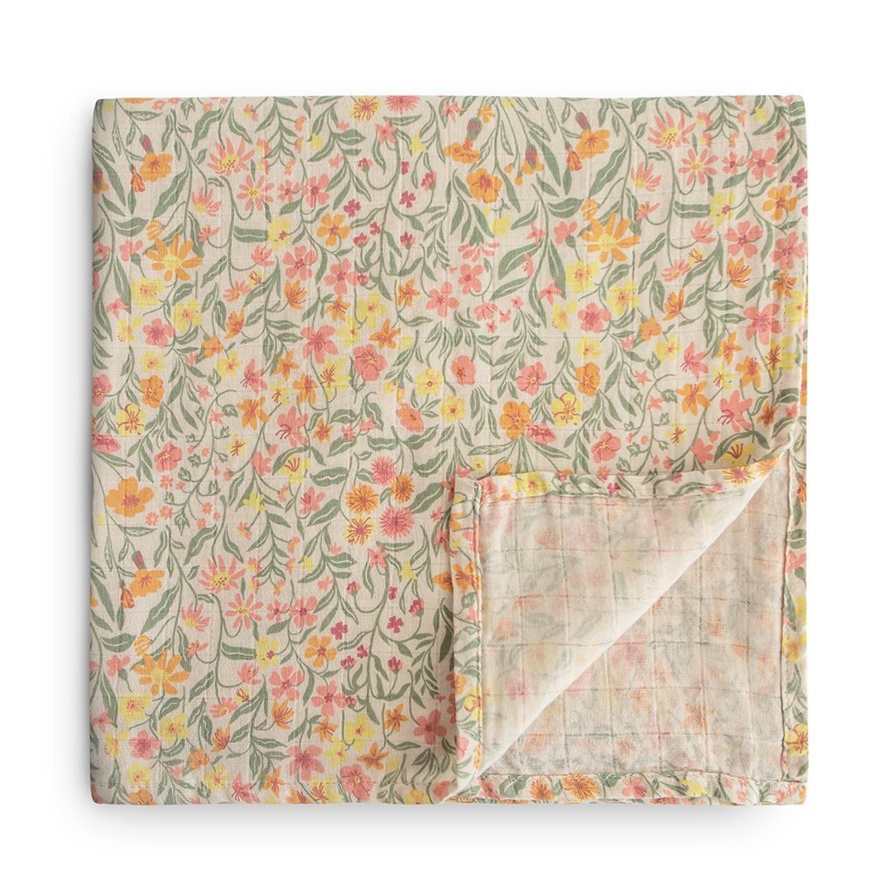 MUSELINA PRINT PASTEL BLOOMS 120x120 CM