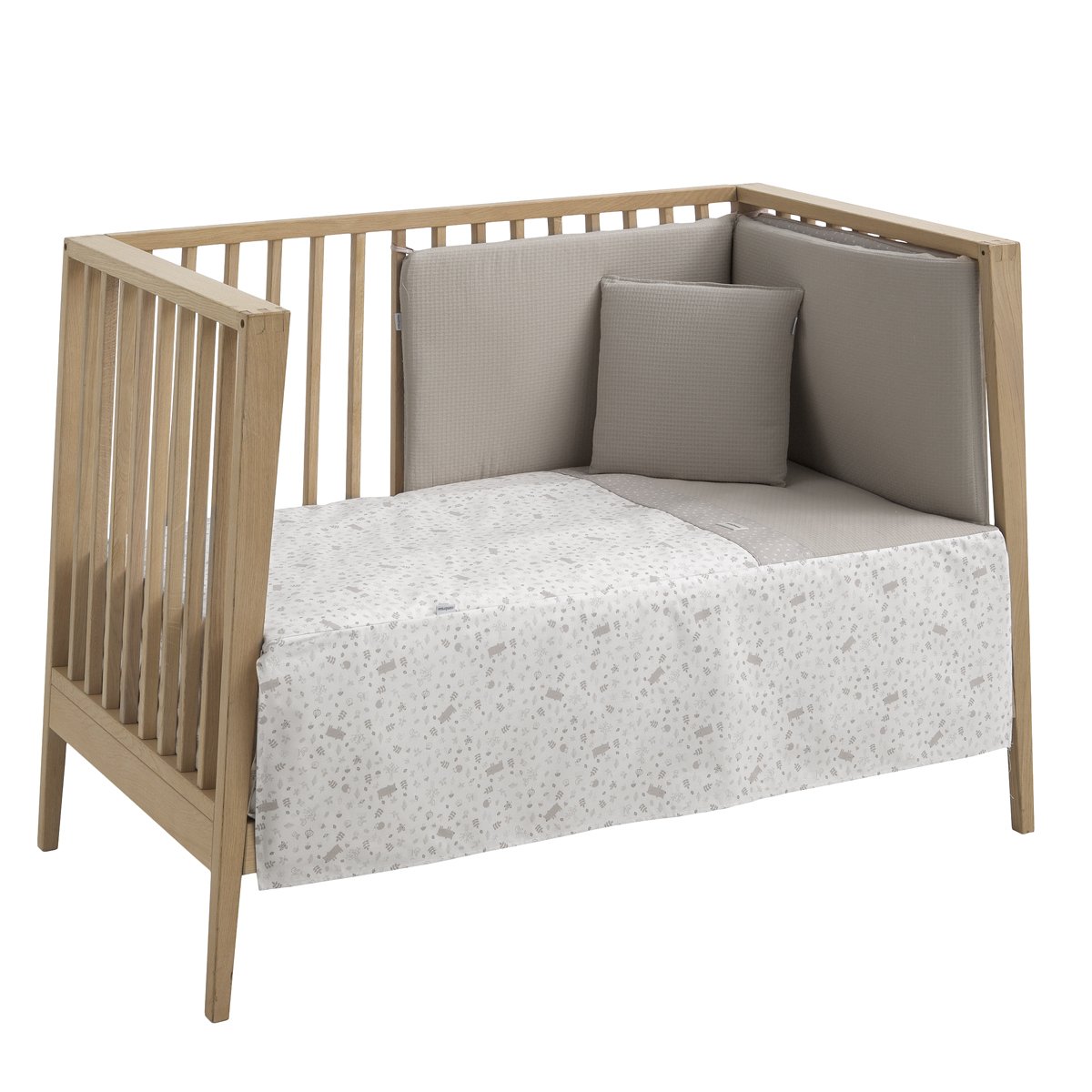 JGO 2 PCS.COLCHA I-V. CUNA 60 ABETE BEIGE 60x120x3 CM