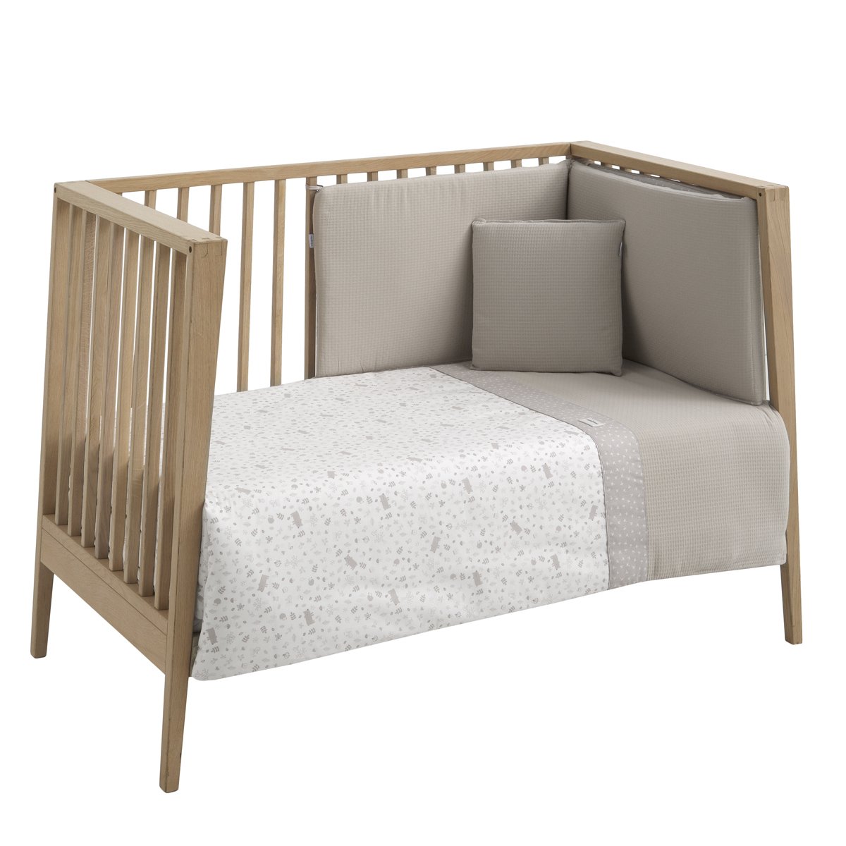 JGO 2 PCS.F.NORDICA CUNA 60 ABETE BEIGE 100x140x3 CM
