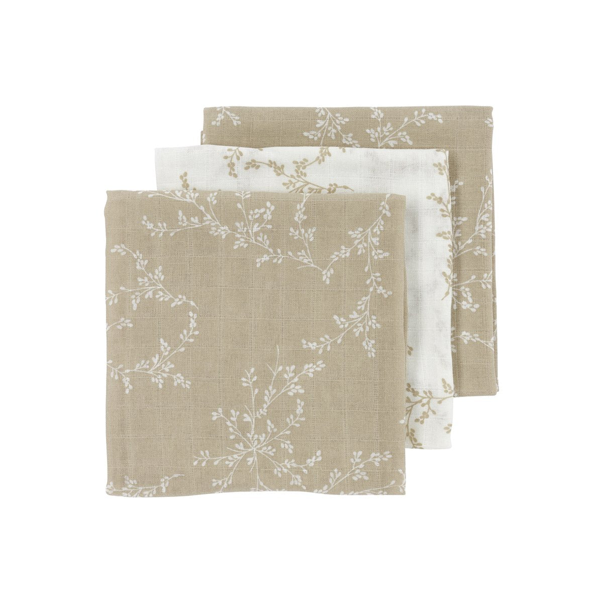 MUSELINA MEDIANA PACK DE 3 70x70 CM ME-BRANCHES SAND