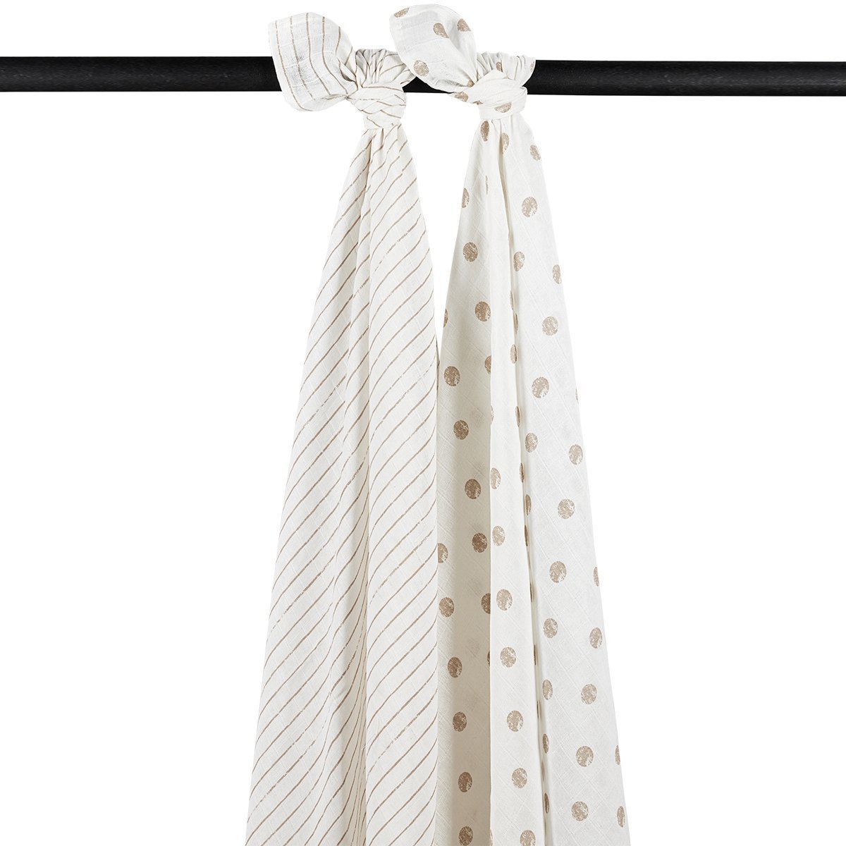 MUSELINA GRANDE PACK DE 2 120x120 CM ME-DOT STRIPE SAND