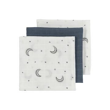 MUSELINA MEDIANA PACK DE 3 70x70 CM ME-MOON INDIGO
