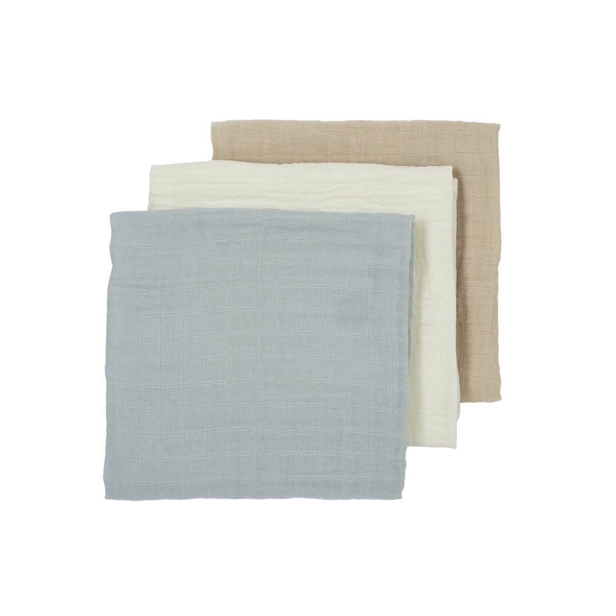 MUSELINA LAVADA MED PACK DE 3 70x70 CM ME-UNI OFF.W/L.GREY/SAND