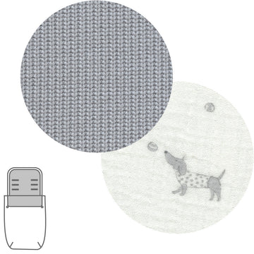 SACO CAPAZO + COLCHONETA PUPPY GRIS 35x80x6 CM