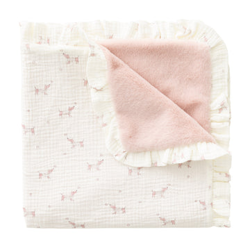 MANTA REVERSIBLE 65x65x1 CM PUPPY ROSA