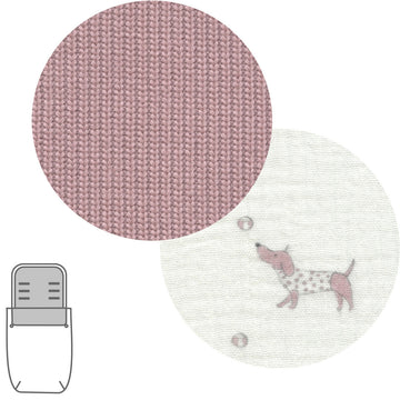 SACO CAPAZO + COLCHONETA PUPPY ROSA 35x80x6 CM