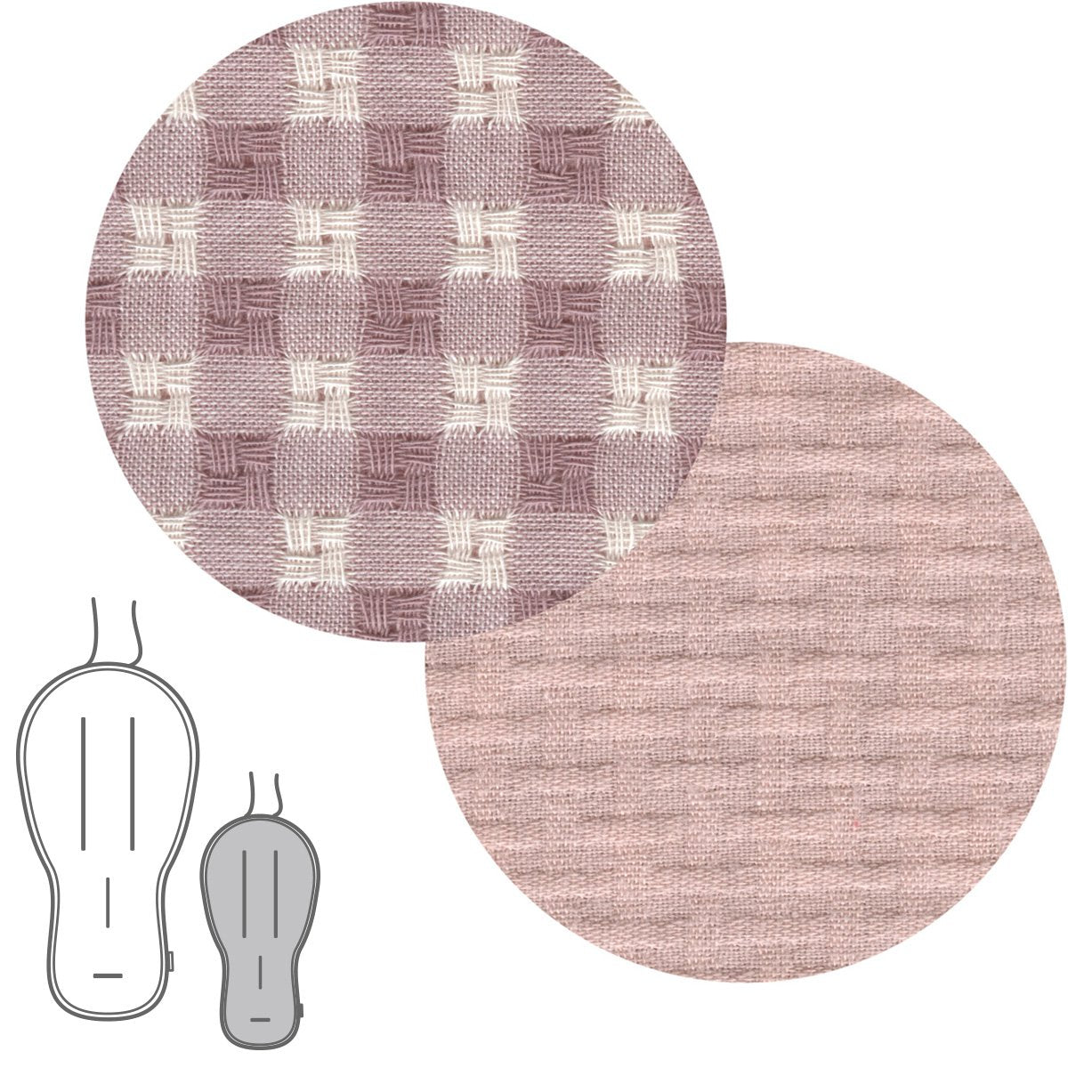 COLCHONETA SILLA UNIVERSAL REVERSIBLE OVALADA VICKY ROSA 43x88x1 CM