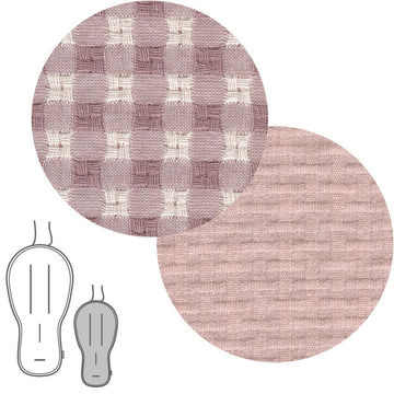 COLCHONETA SILLA UNIVERSAL REVERSIBLE OVALADA VICKY ROSA 43x88x1 CM