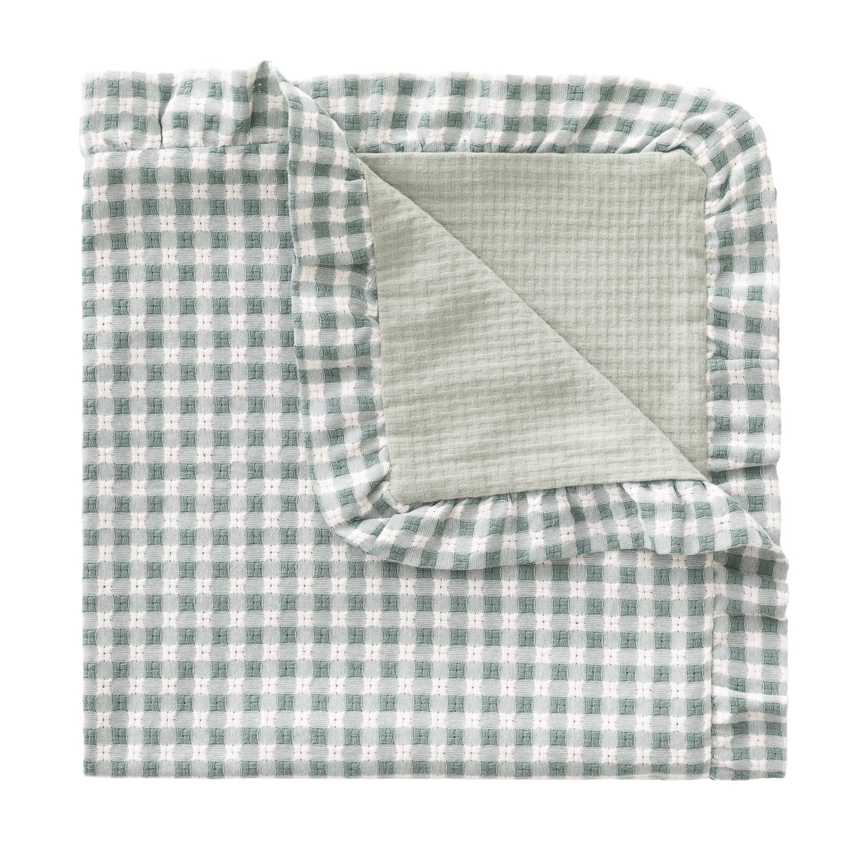 MANTA REVERSIBLE 65x65x1 CM VICKY VERDE