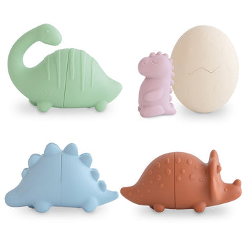 PACK 4 PZAS. DINO BAÑO SOLID MULTI 9.5x5.7x7 CM
