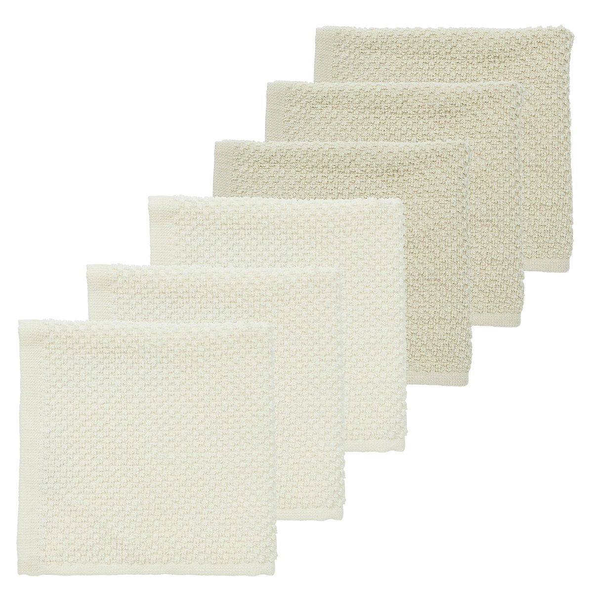 PACK 6 TOALLA FACIALES 30x30 CM ME-POPCORN NATUREL/S.SAND