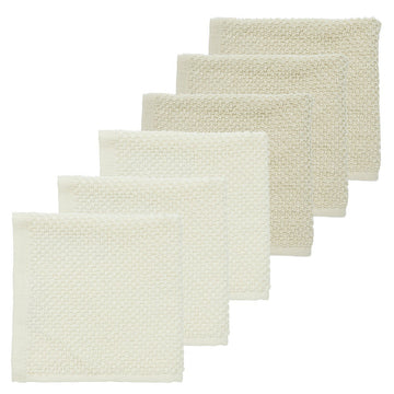 PACK 6 TOALLA FACIALES 30x30 CM ME-POPCORN NATUREL/S.SAND
