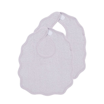 PACK 2 BABEROS RIZO OVALADOS 25x34 CM ME-TERRY WAVY SOFT LAVENDER