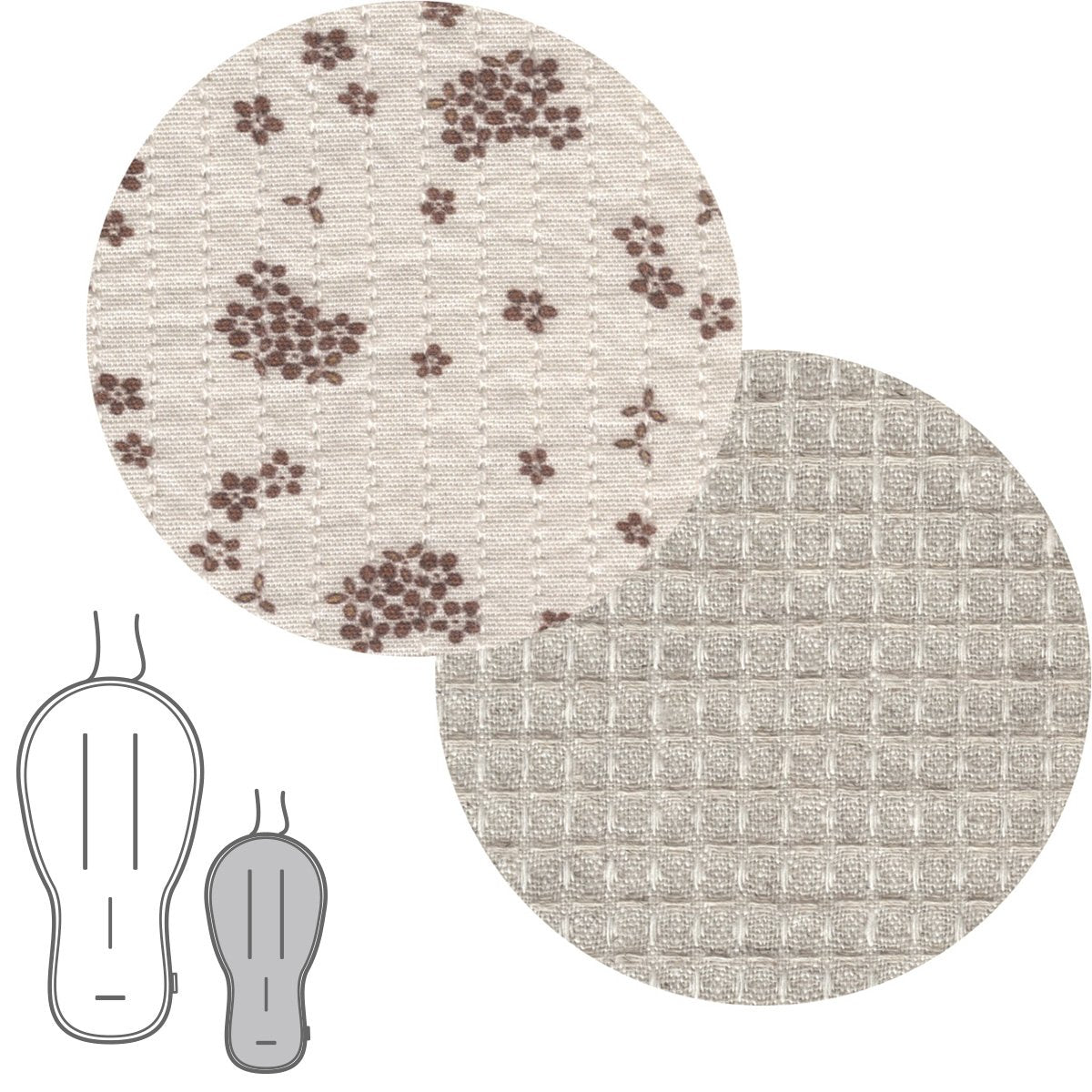 COLCHONETA SILLA UNI.REV.OVAL NATURALE MARRON 43x88x1 CM