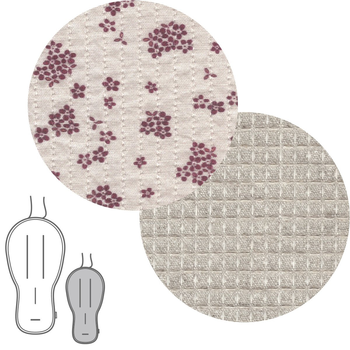 COLCHONETA SILLA UNI.REV.OVAL NATURALE ROSA 43x88x1 CM