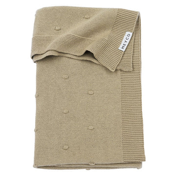 MANTA MINICUNA ALGODÓN 75x100 CM ME-MINI KNOTS SAND