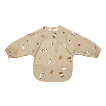 BABERO PU CON MANGAS 9-18m ME-FOREST ANIMALS SAND