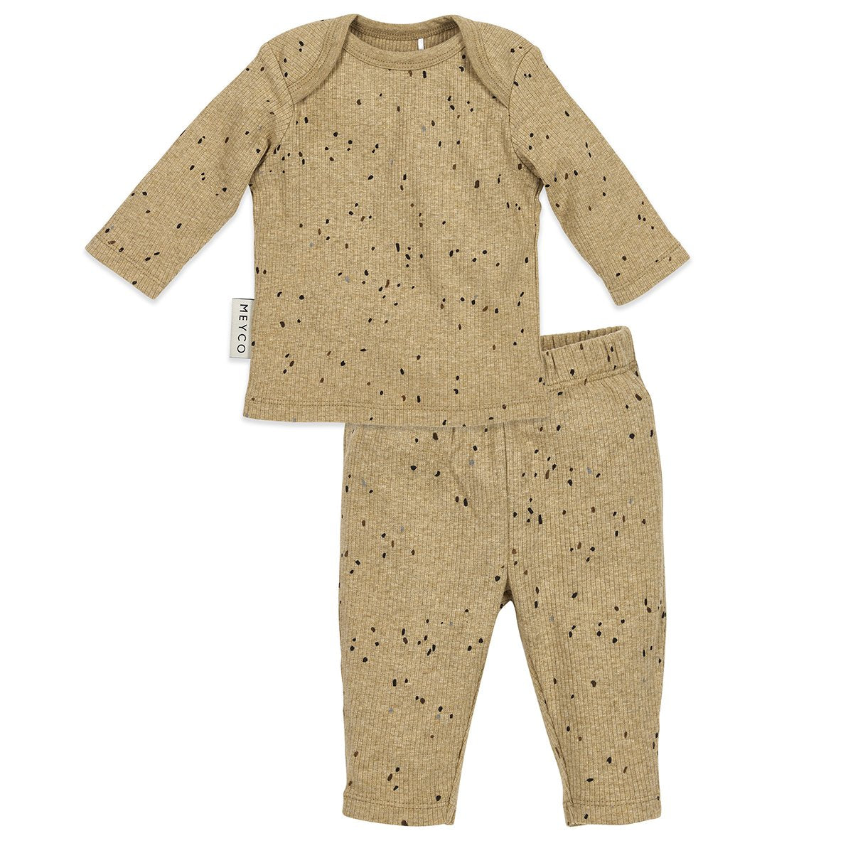PIJAMA 2 PCS. CANALÉ 62/68 ME-RIB MINI SPOT TOFFEE MELANGE