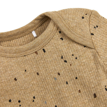 PIJAMA 2 PCS. CANALÉ 62/68 ME-RIB MINI SPOT TOFFEE MELANGE